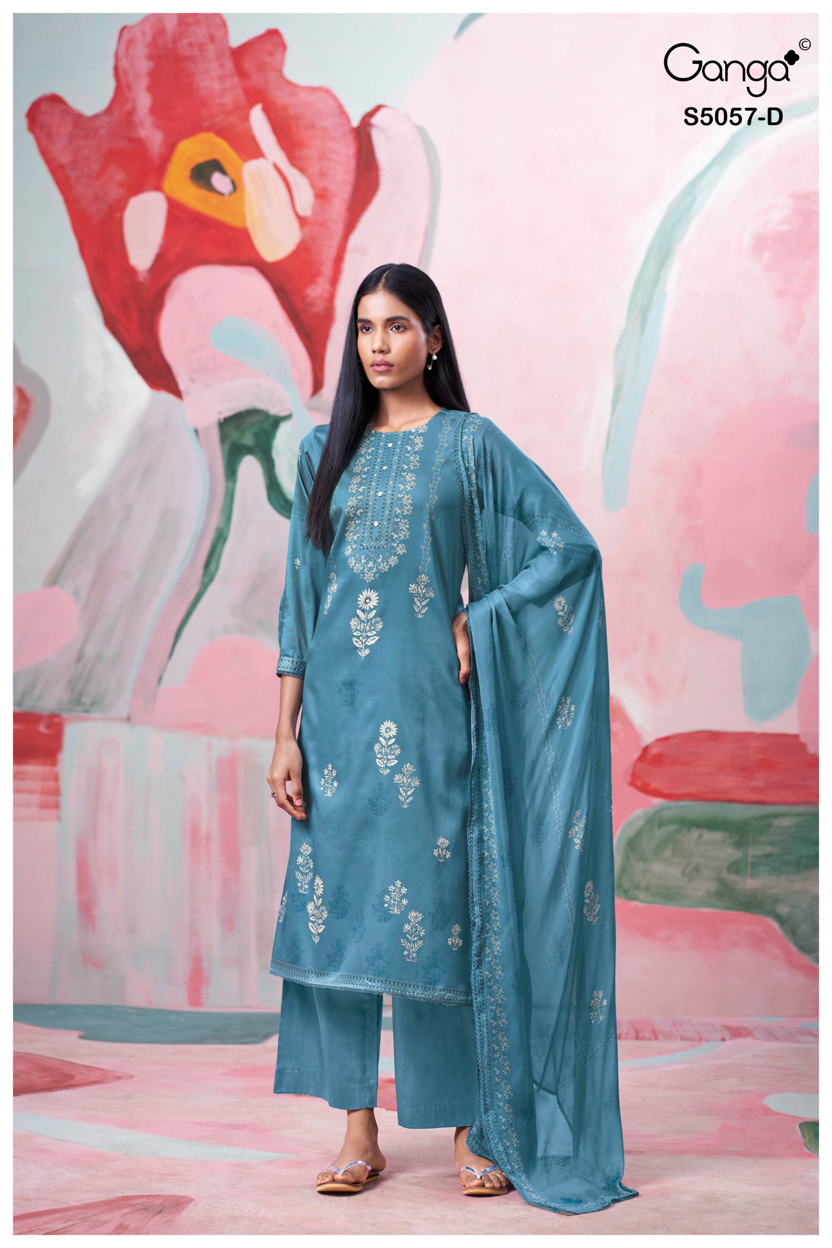 DEYRA 5057 SERIES BY GANGAFASHION Stylish Beautiful Colourful COTTON SATIN Dresses At Wholesale Price